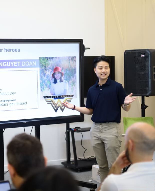 Mikey Tao presenting